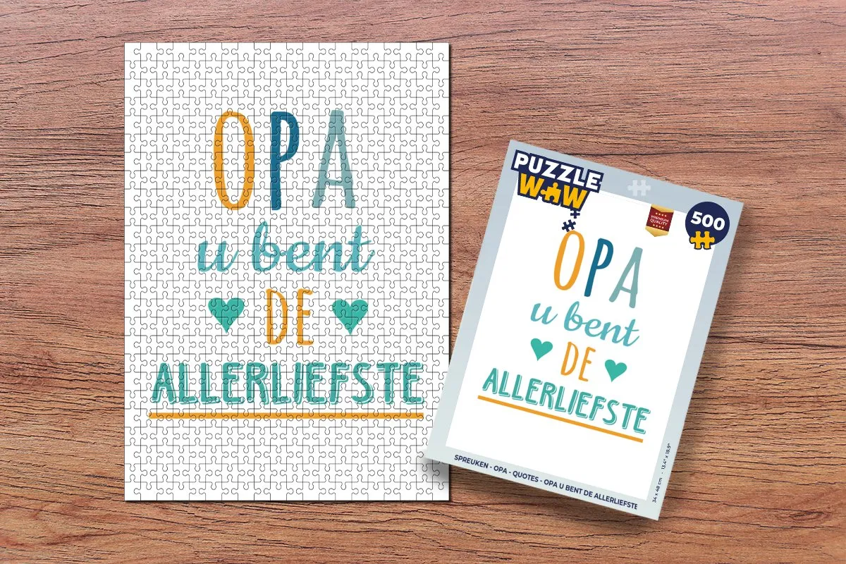 PuzzleWow Opa Quotes Legpuzzel 500 Stuks - Multicolor