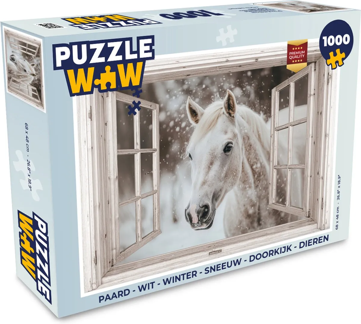 PuzzleWow Paard Winter Legpuzzel 1000 Stuks