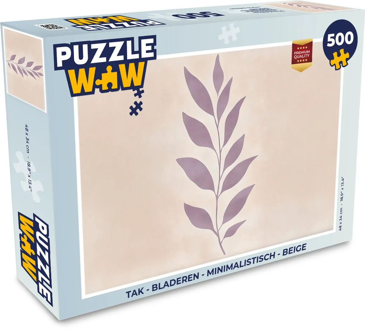 PuzzleWow Tak Bladeren Minimalistisch Legpuzzel 500 Stuks