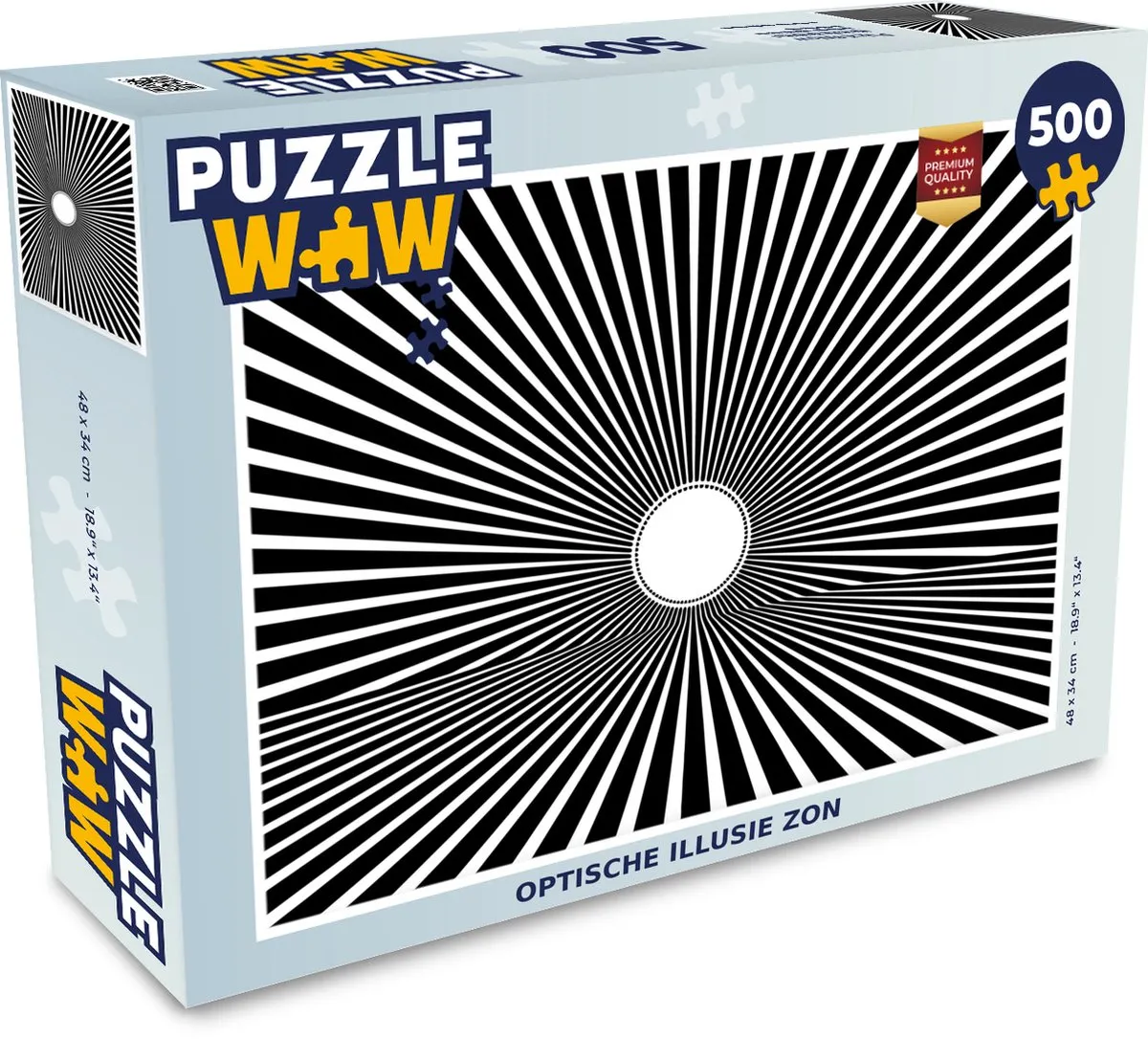 PuzzleWow Optische Illusie Zon Legpuzzel 500 Stuks
