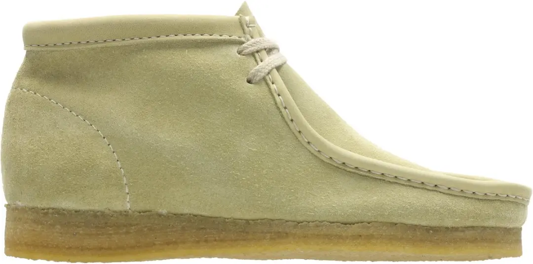 Clarks Wallabee beige leren enkellaarsjes