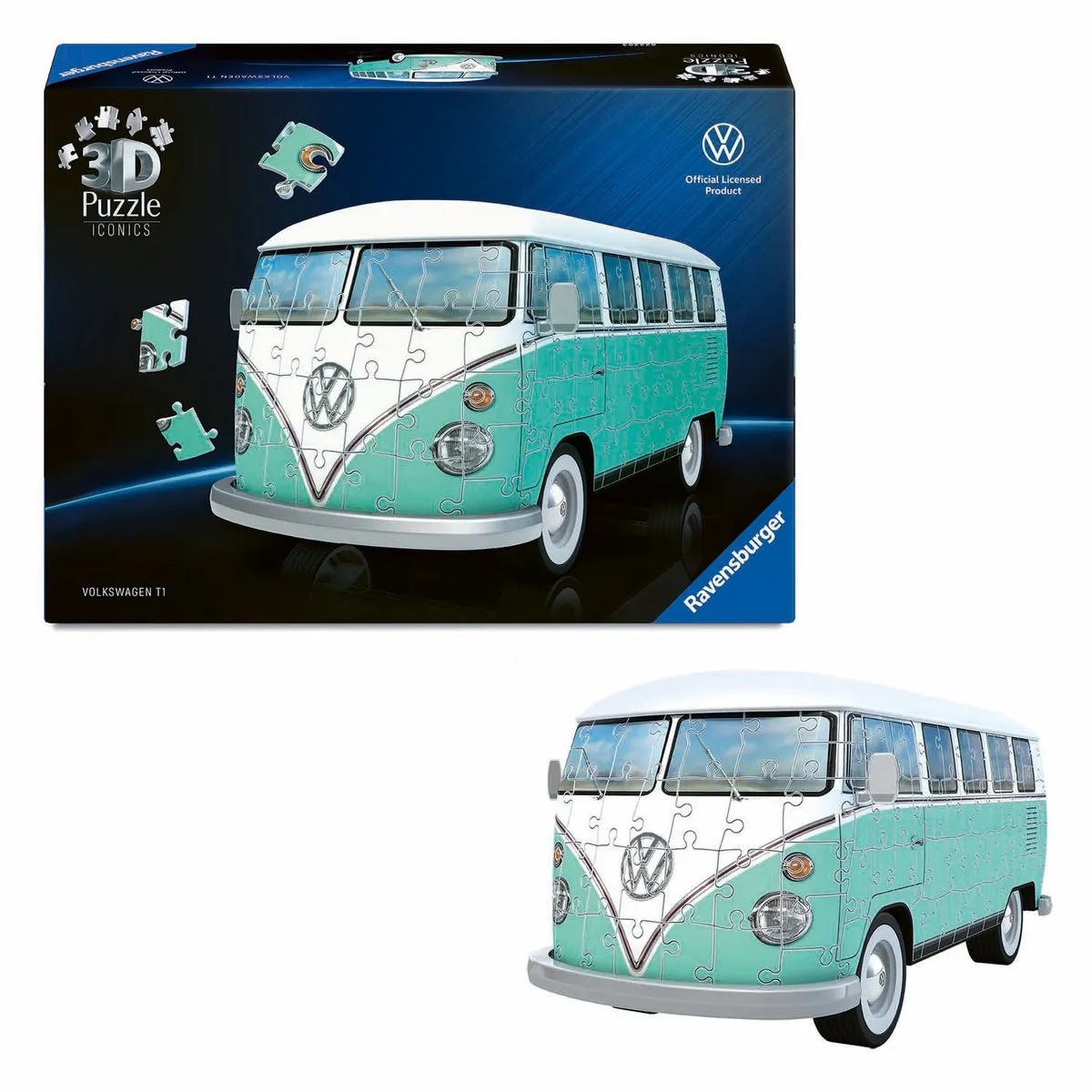 Ravensburger Iconics Volkswagen T1 3D Puzzel - 162 Stuks - Meerkleurig