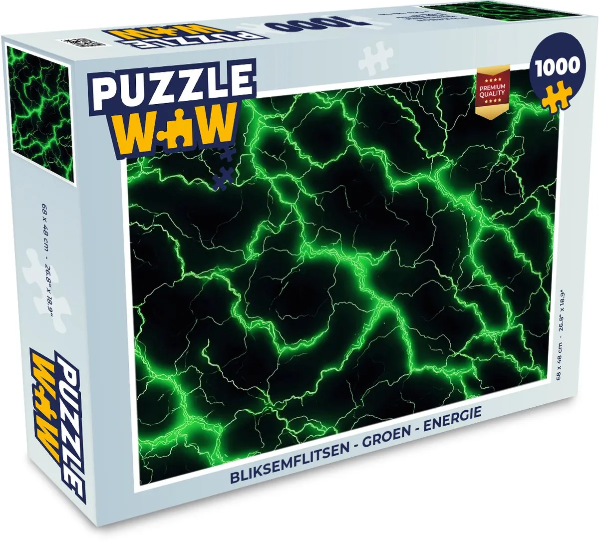 PuzzleWow Bliksemflitsen Legpuzzel 1000 Stuks - Groen
