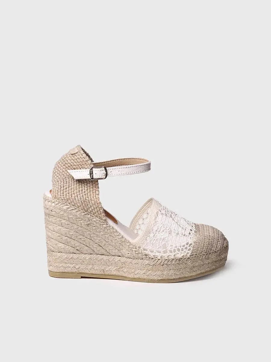 Espadrilles met hoge sleehak