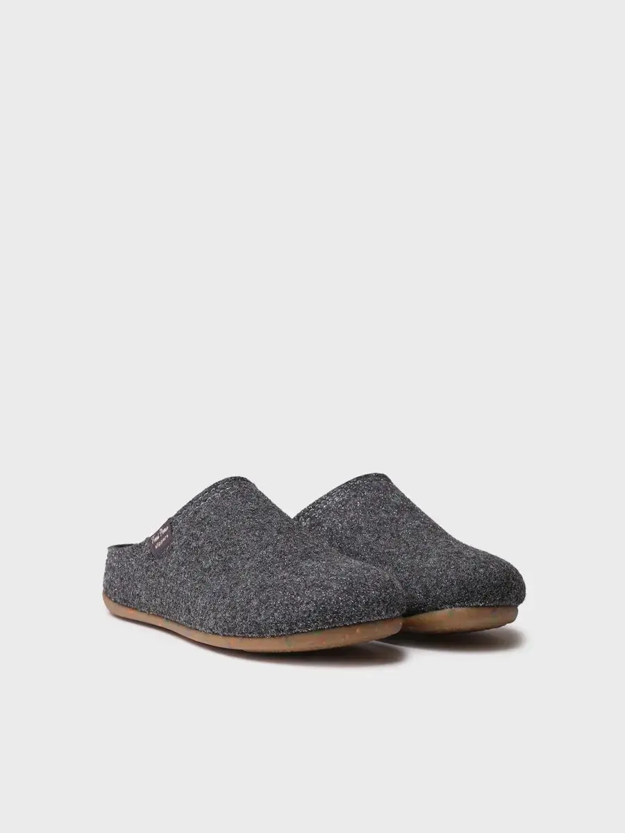 Viltslipper in klompmodel voor dames