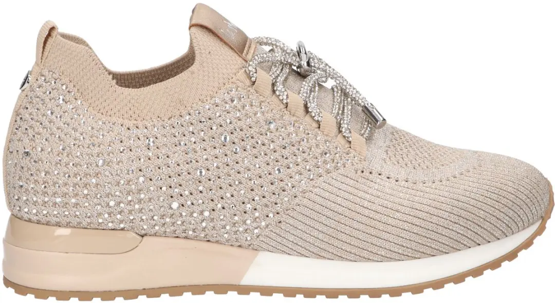 La Strada Sneaker Beige Knitted