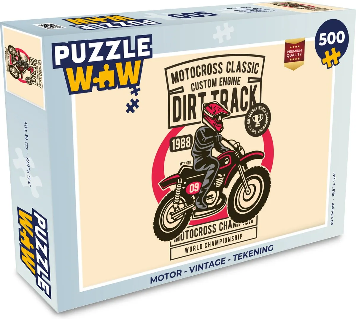 PuzzleWow Vintage Legpuzzel 500 Stuks - Multicolor