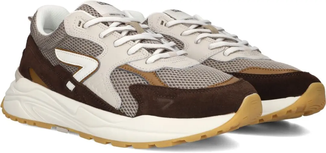 HUB GRID Almond Brown/Off White