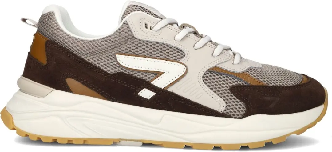 HUB GRID Almond Brown/Off White