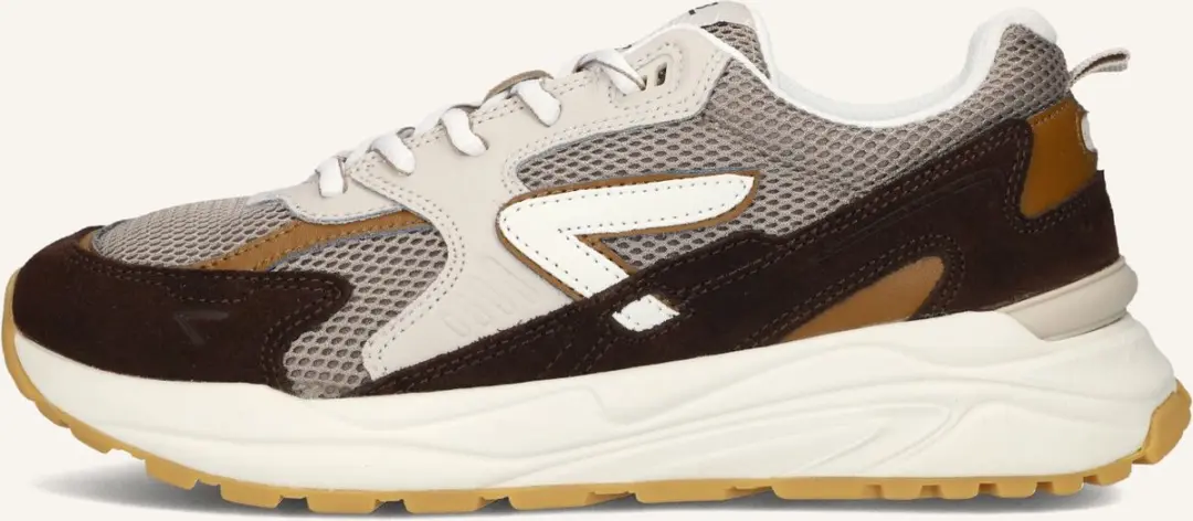 HUB GRID Almond Brown/Off White