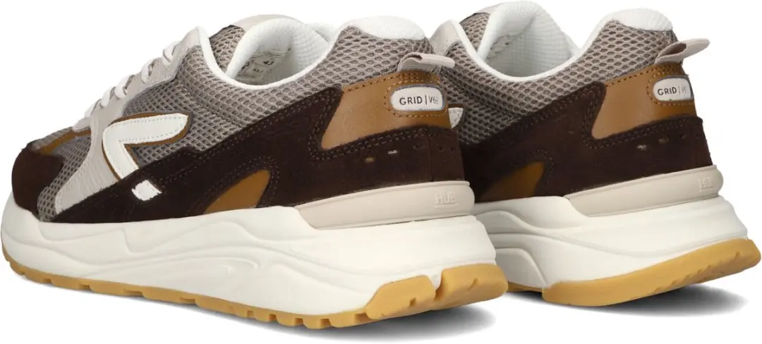 Hub Grid Lage Sneakers 44 - Almond Brown/Off White - afbeelding 6 van 6