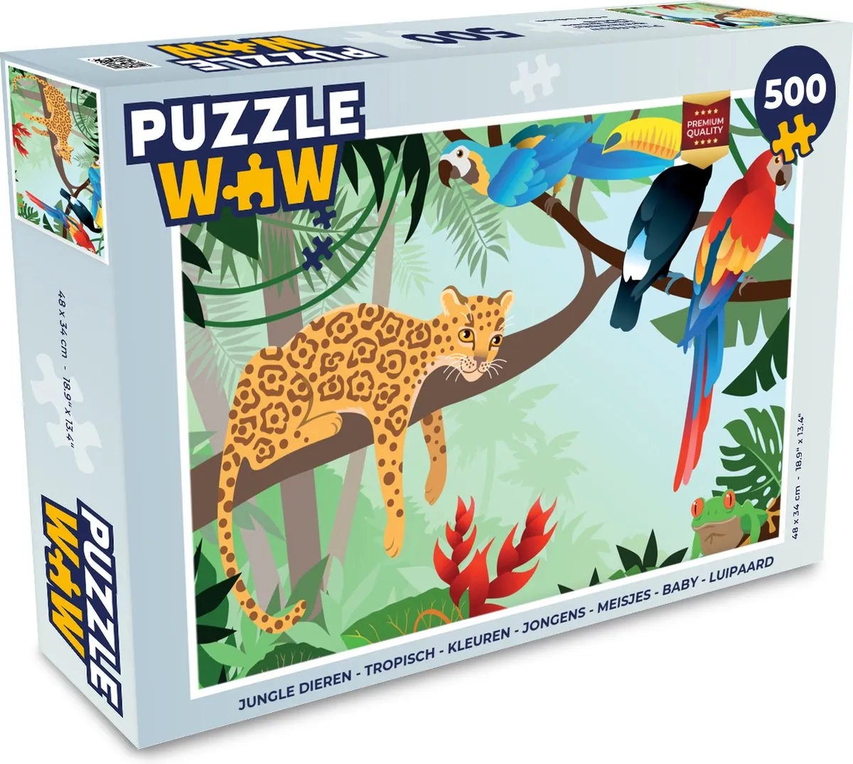 PuzzleWow Jungle Dieren Puzzel 500 Stuks