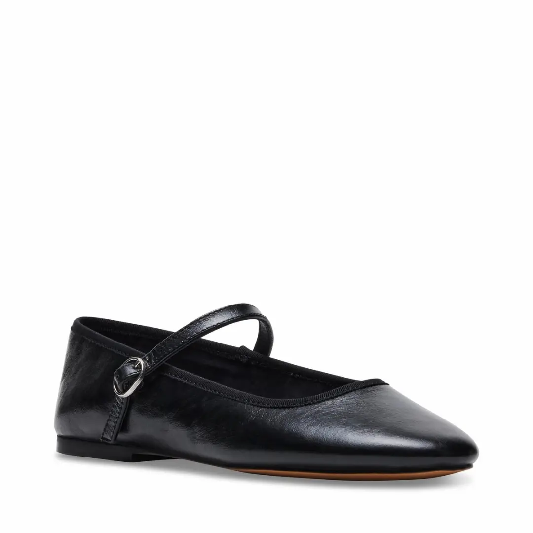 Steve Madden Vinetta Ballerina's - Zwart Leder 37 - afbeelding 2 van 6