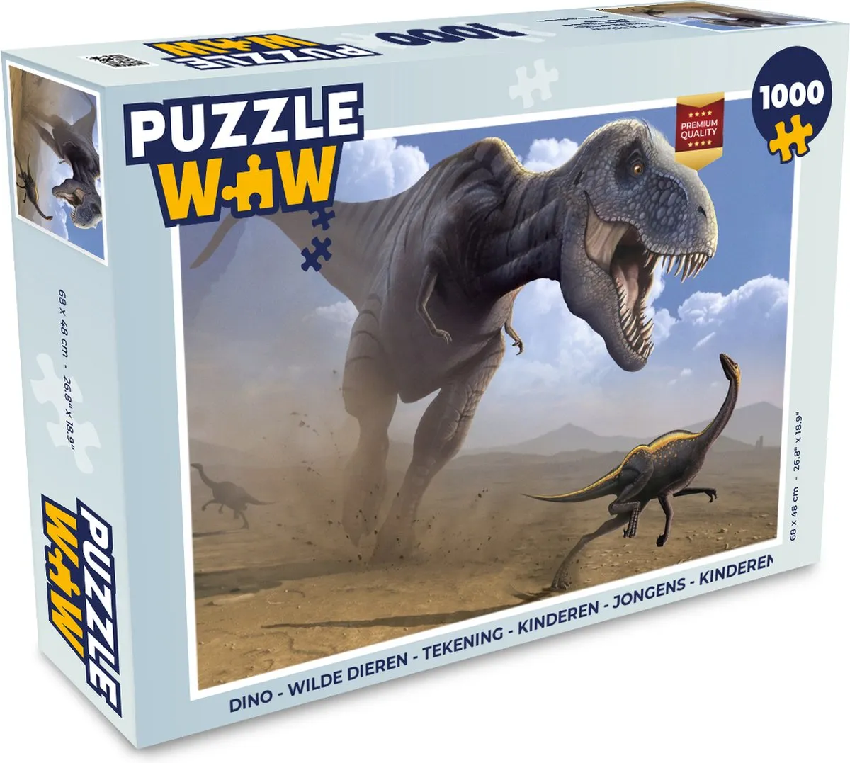 PuzzleWow Dino Wilde Dieren Legpuzzel 1000 Stuks