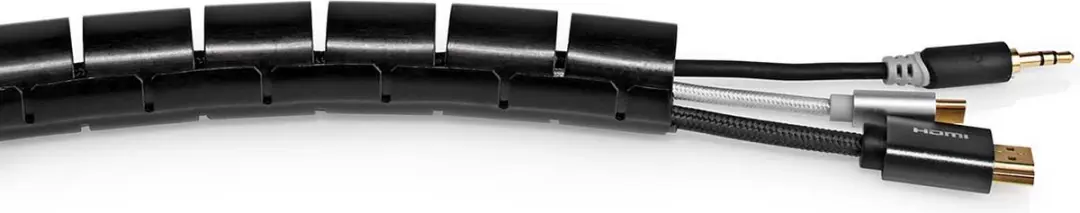 Nedis Spiraalvormige Kabelmanagement Sleeve 32mm - Zwart - afbeelding 6 van 6