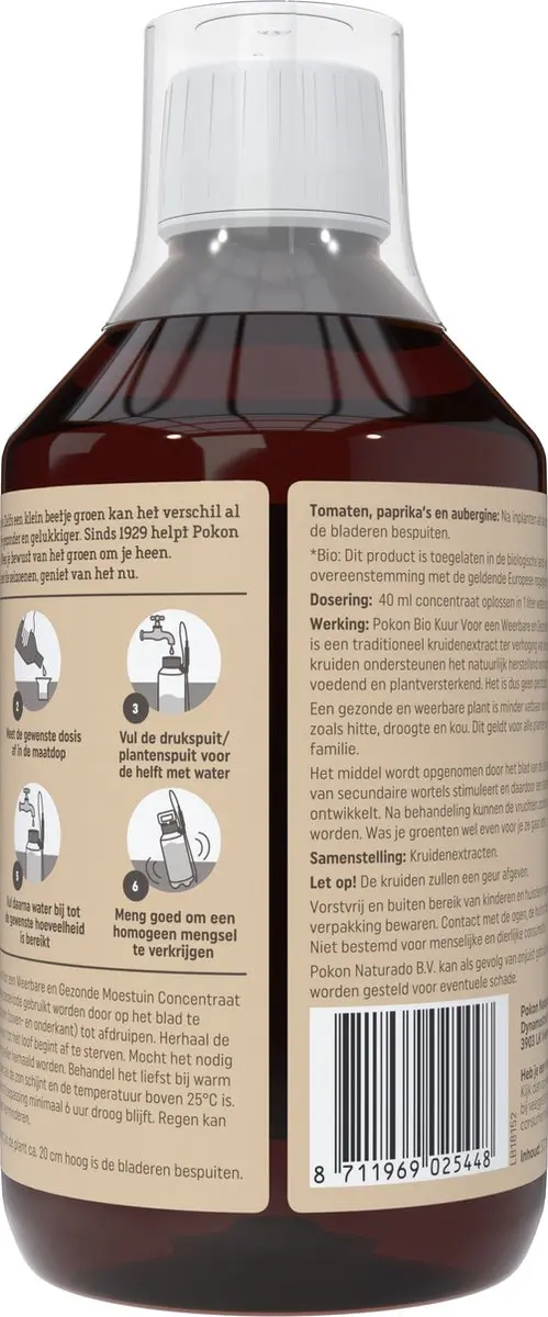 Pokon Bio Kuur Moestuin Concentraat 500ml - Nachtschade - afbeelding 3 van 4