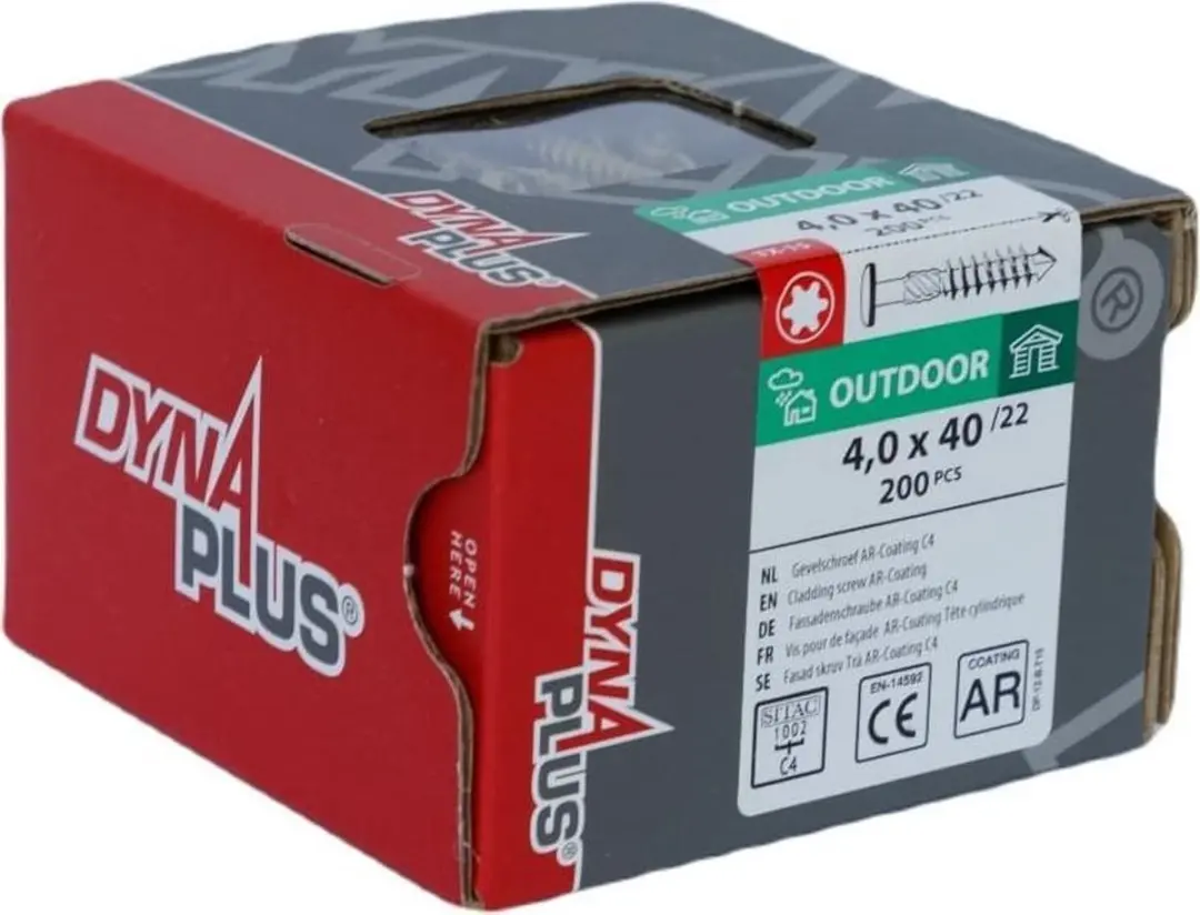 Dynaplus Gevelschroef Torx 15 4,0x40mm - AR-Bronze - 200 Stuks - afbeelding 4 van 4