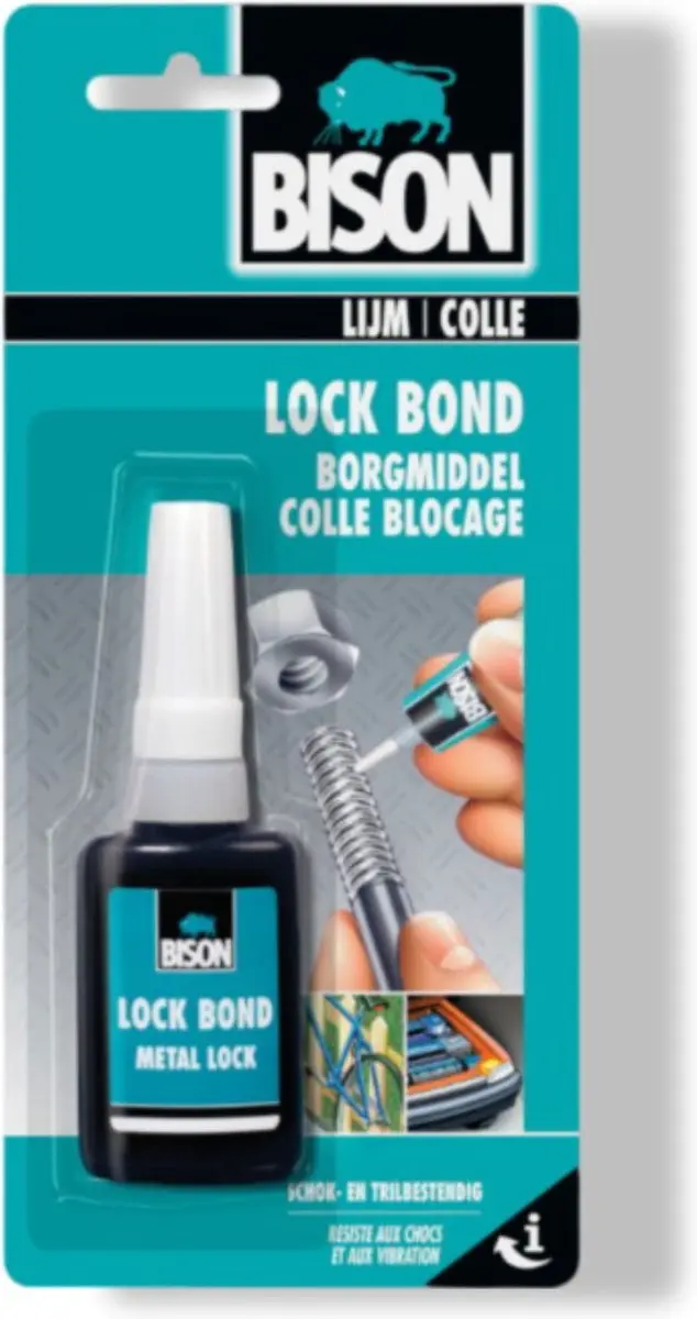Bison Lock Bond 10ml Borgmiddel voor metalen bouten - afbeelding 2 van 6
