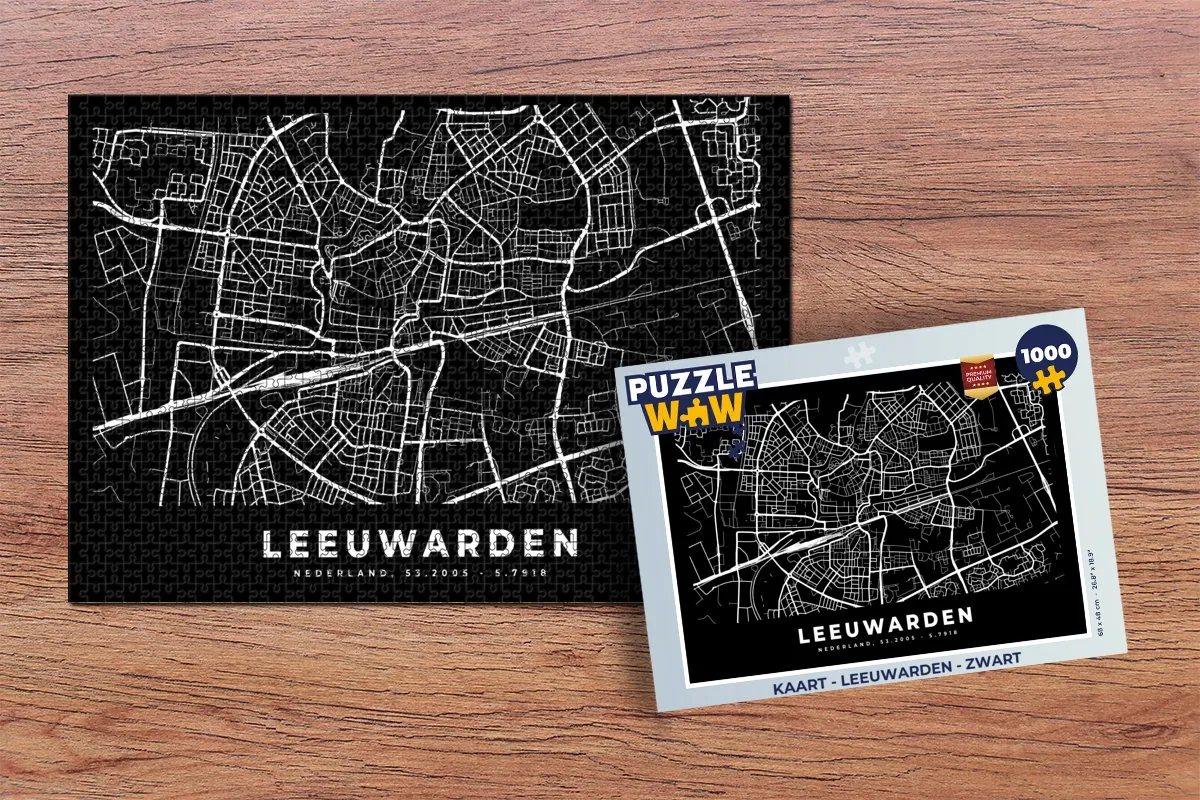 PuzzleWow Leeuwarden Legpuzzel 1000 Stuks - Multicolor