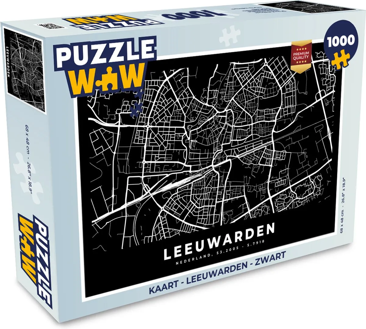 PuzzleWow Leeuwarden Legpuzzel 1000 Stuks - Multicolor