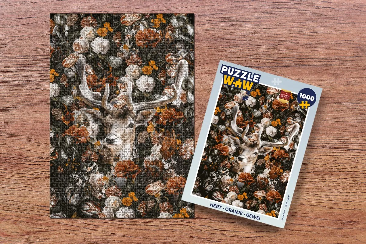 PuzzleWow Hert Legpuzzel 1000 Stuks - Multicolor