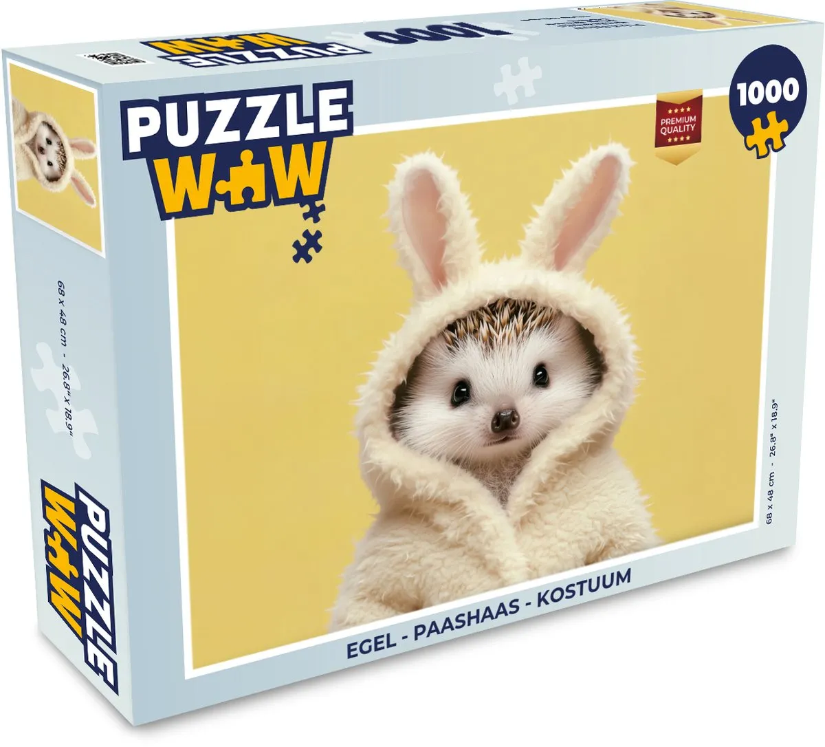PuzzleWow Puzzel Egel - Paashaas 1000 Stuks - Legpuzzel