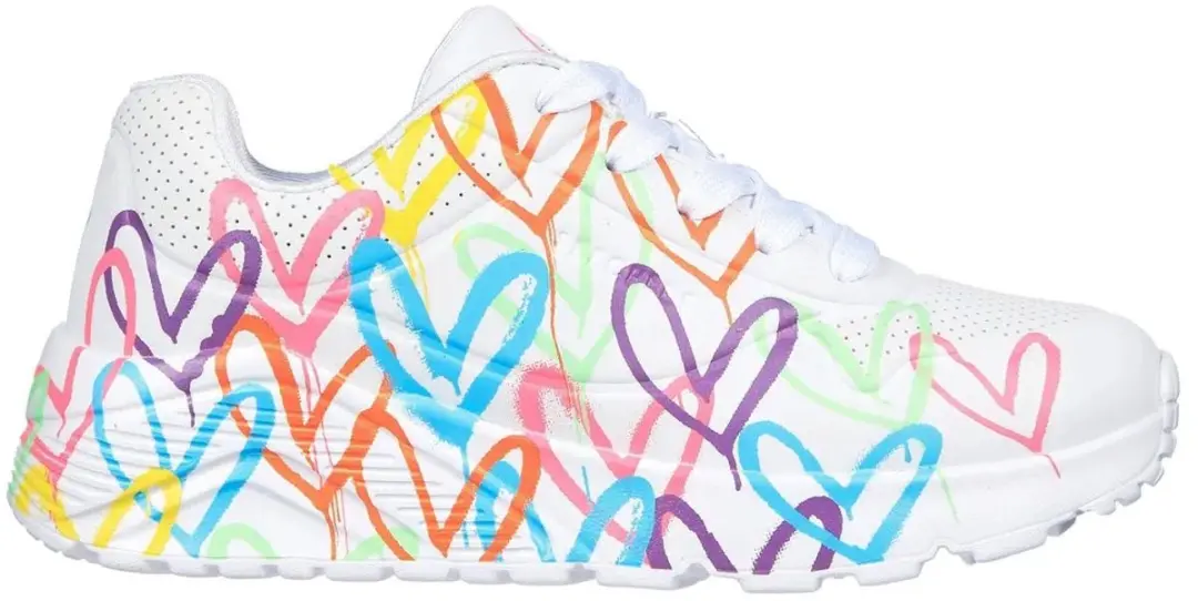 Skechers Uno Lite Spread The Love Sneakers - Meisjes 27 - afbeelding 3 van 6