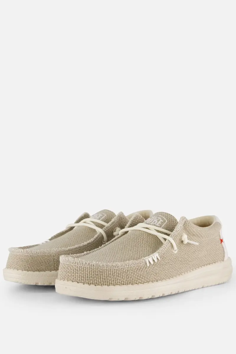Hey Dude Wally Braided Instappers beige Canvas