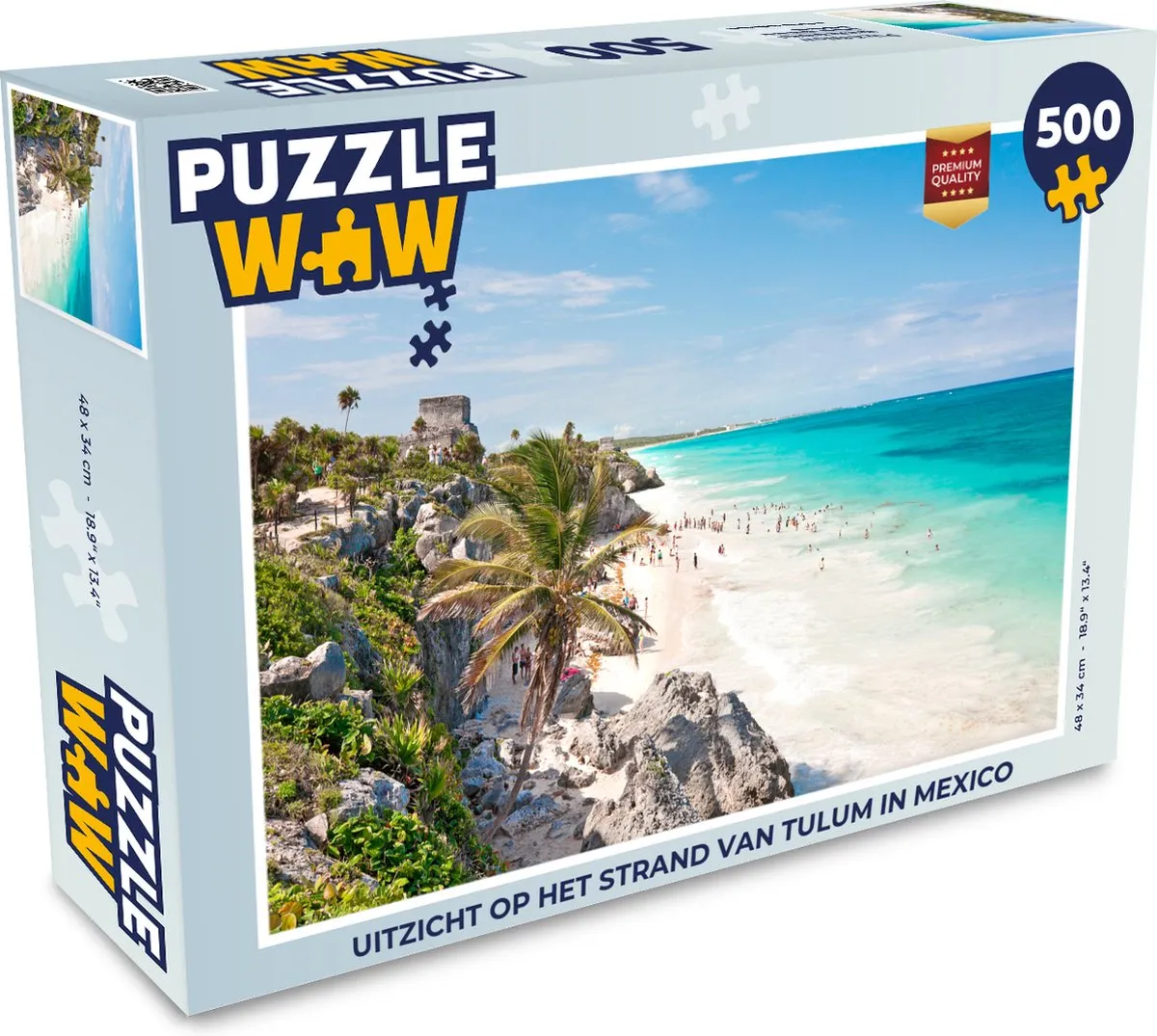 PuzzleWow Legpuzzel Tulum Strand Mexico 500 Stuks