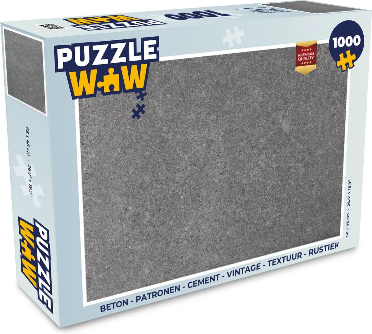 PuzzleWow Beton Patronen Legpuzzel 1000 Stuks - Multicolor
