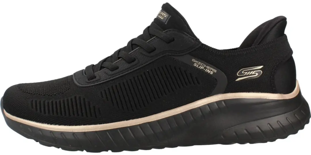 Skechers Bobs Squad Chaos Current Muse Sportschoenen - 37 - Black Rose Gold - afbeelding 2 van 6