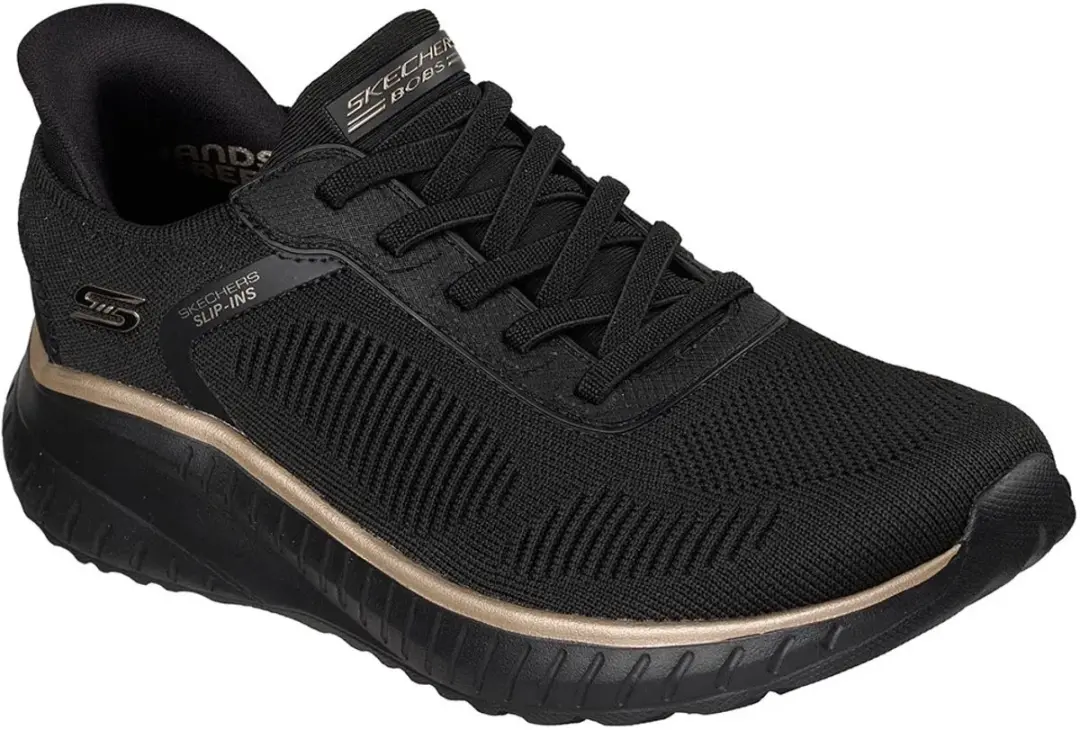Skechers Bobs Squad Chaos Current Muse Sportschoenen - 37 - Black Rose Gold - afbeelding 4 van 6