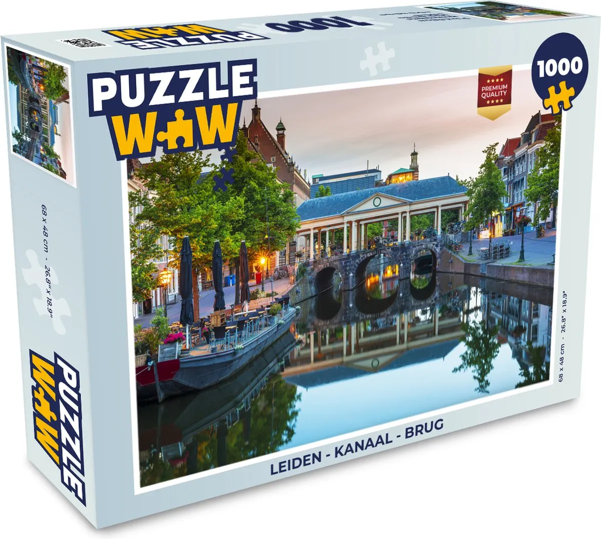 PuzzleWow Leiden Kanaal Brug Legpuzzel 1000 Stuks