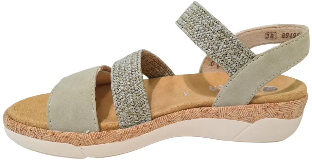 Remonte Suede Dames Sandalen - Groen - 42
