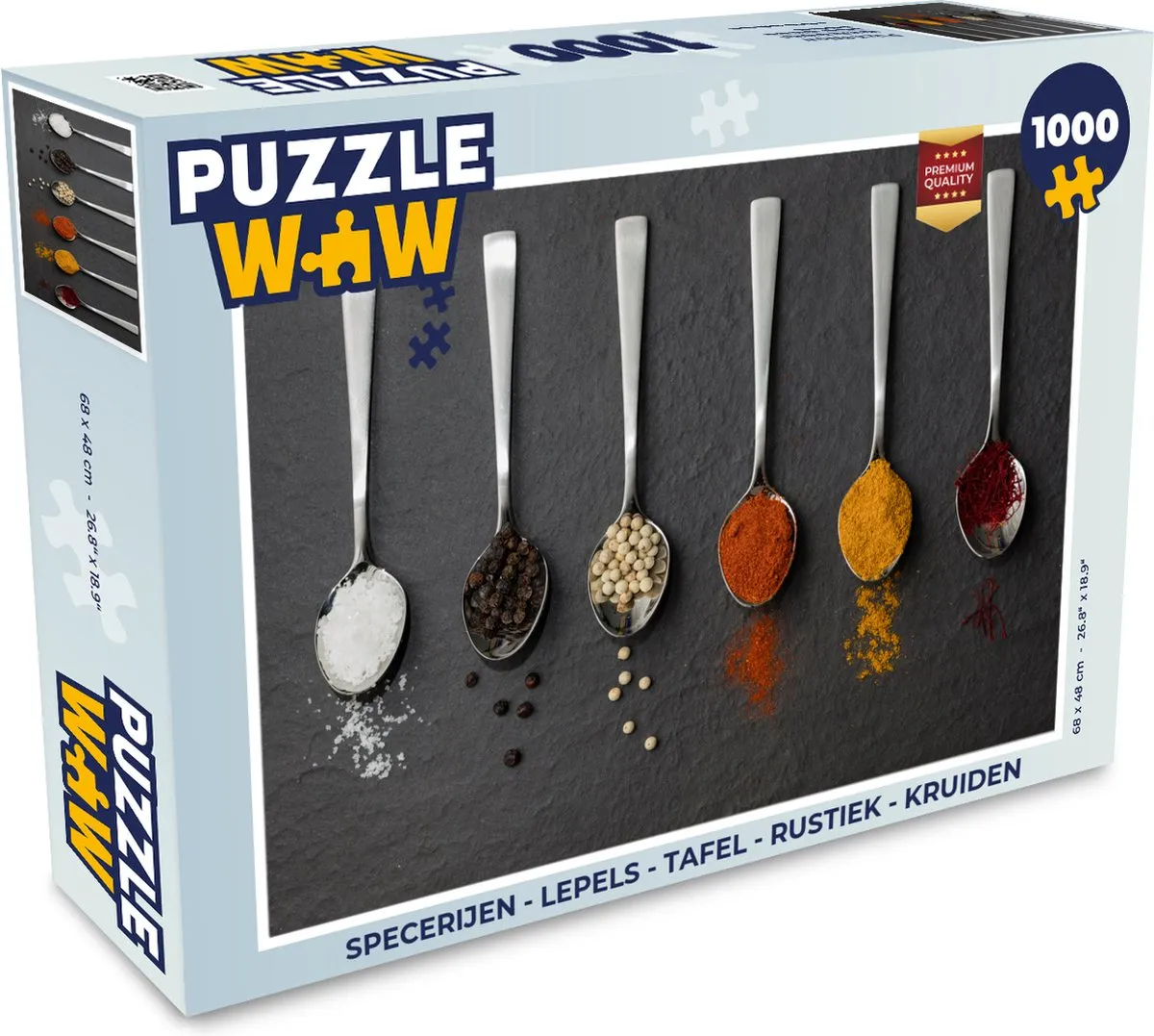 PuzzleWow Tafelpuzzel Rustiek Kruiden 1000 Stuks - Multicolor