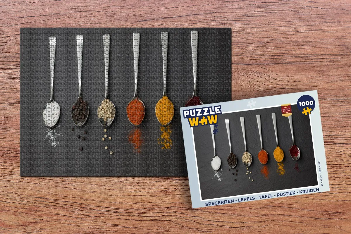 PuzzleWow Tafelpuzzel Rustiek Kruiden 1000 Stuks - Multicolor