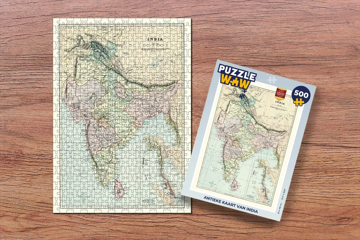 PuzzleWow India Legpuzzel 500 Stuks - Multicolor