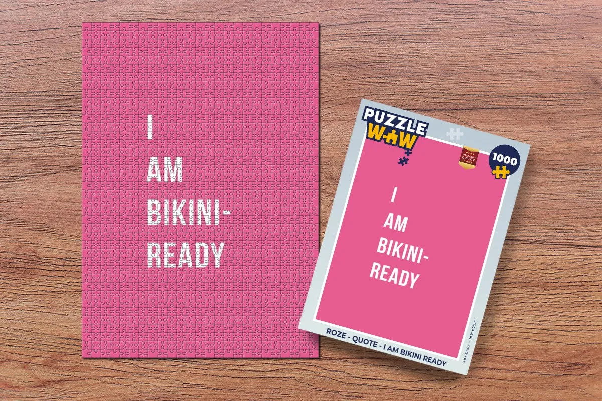 PuzzleWow Quote Legpuzzel 1000 Stuks - I am bikini ready - Multicolor