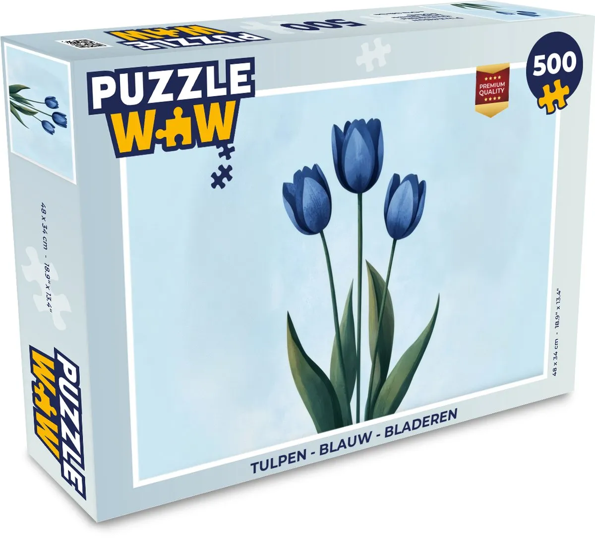 PuzzleWow Legpuzzel Tulpen Blauw 500 Stuks - MPN 8721375319628
