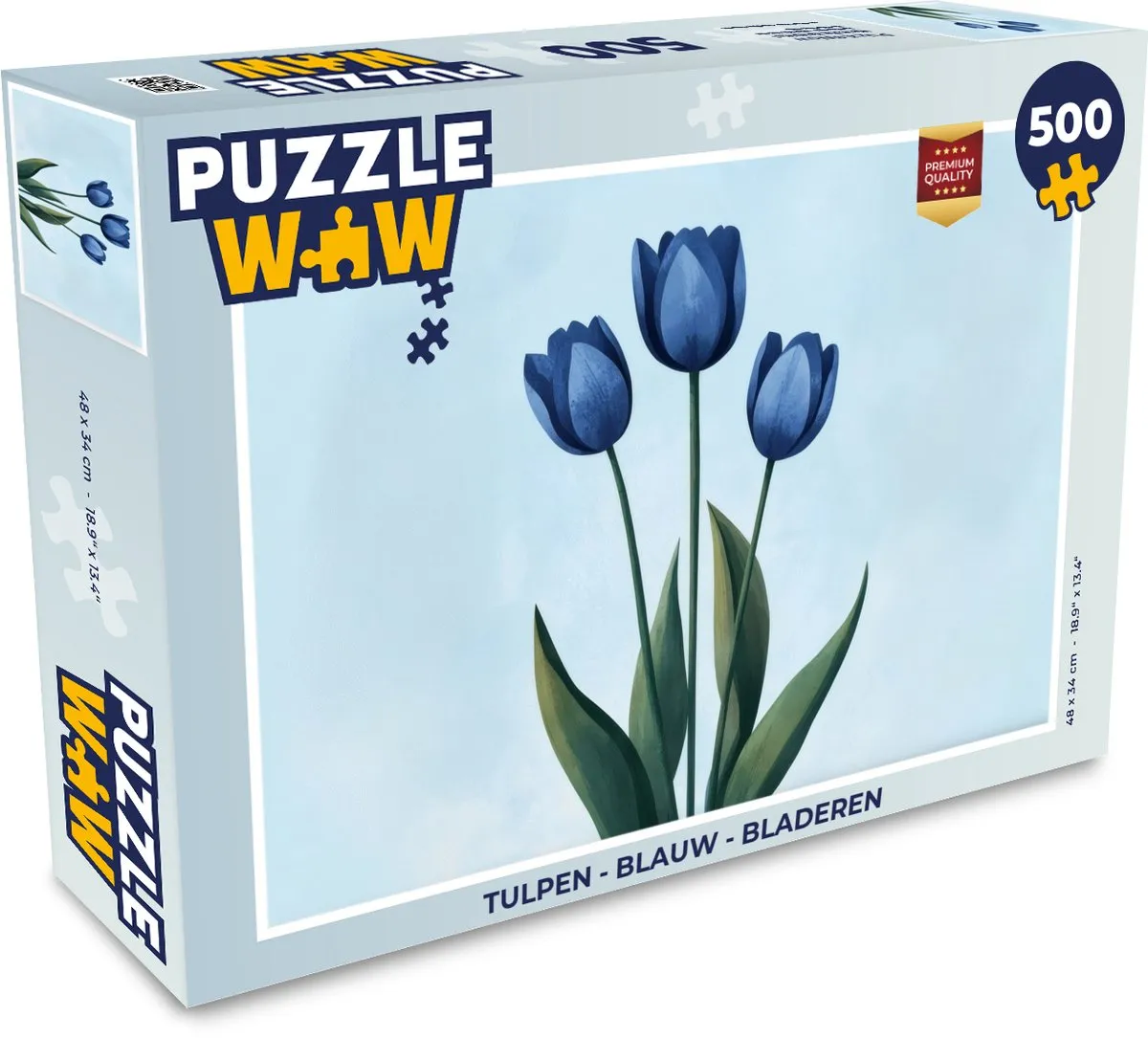 PuzzleWow Legpuzzel Tulpen Blauw 500 Stuks - MPN 8721375319628