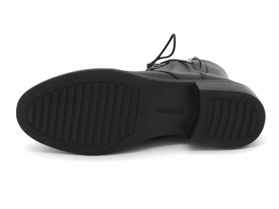 Remonte Dames Veterboot D0F82-00 - Zwart - Maat 40