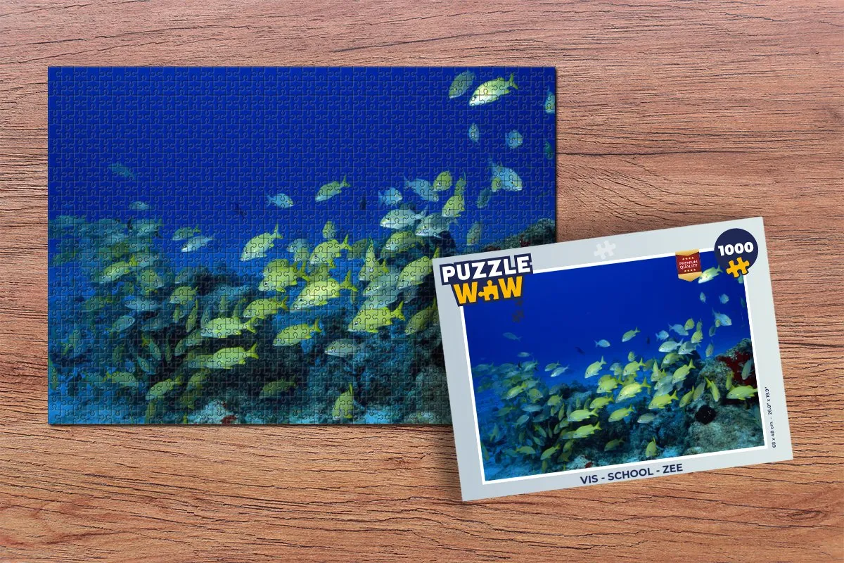 PuzzleWow Vis School Zee Legpuzzel 1000 Stuks - Multicolor