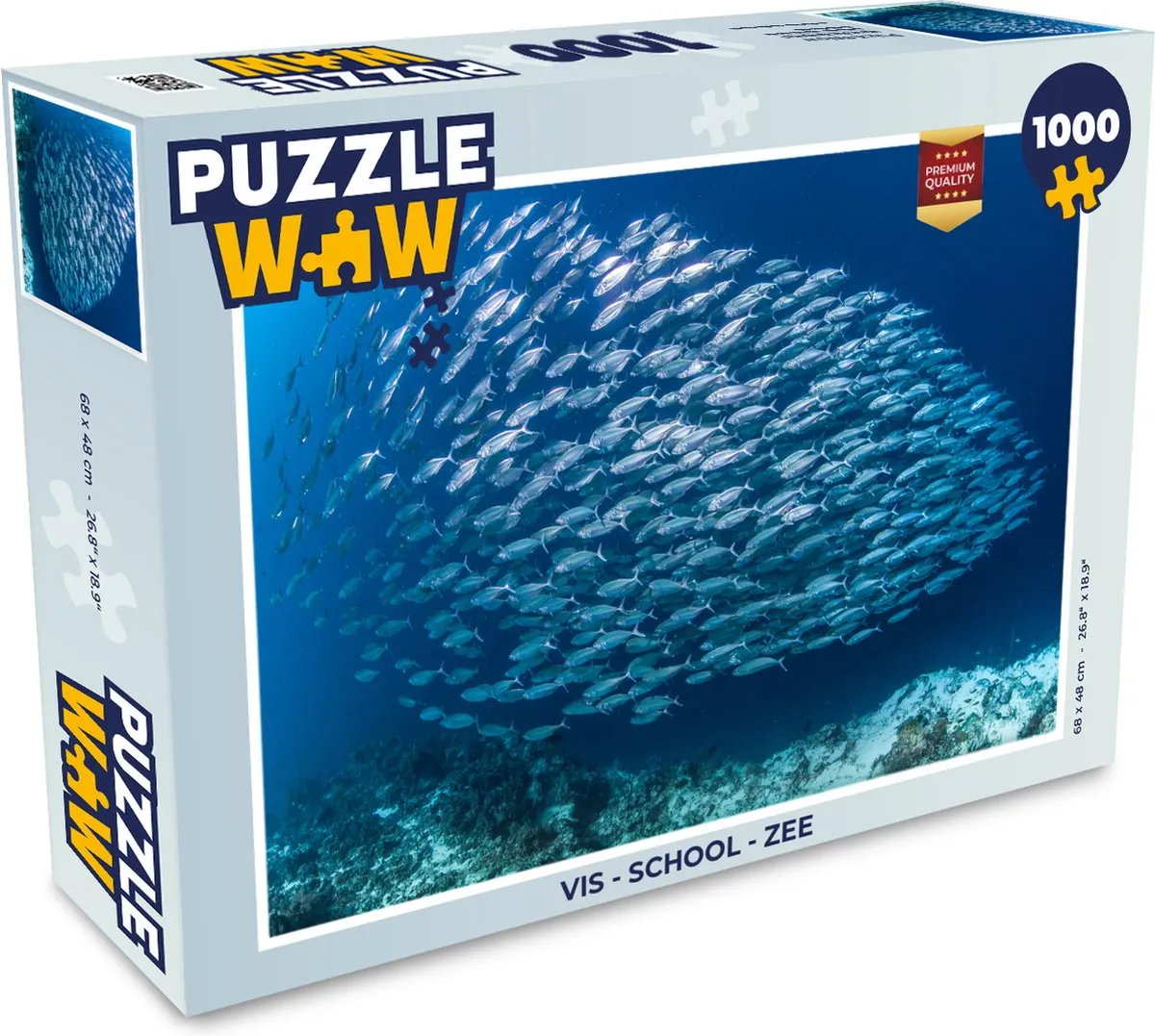 PuzzleWow Vis School Zee Legpuzzel 1000 Stuks - Multicolor