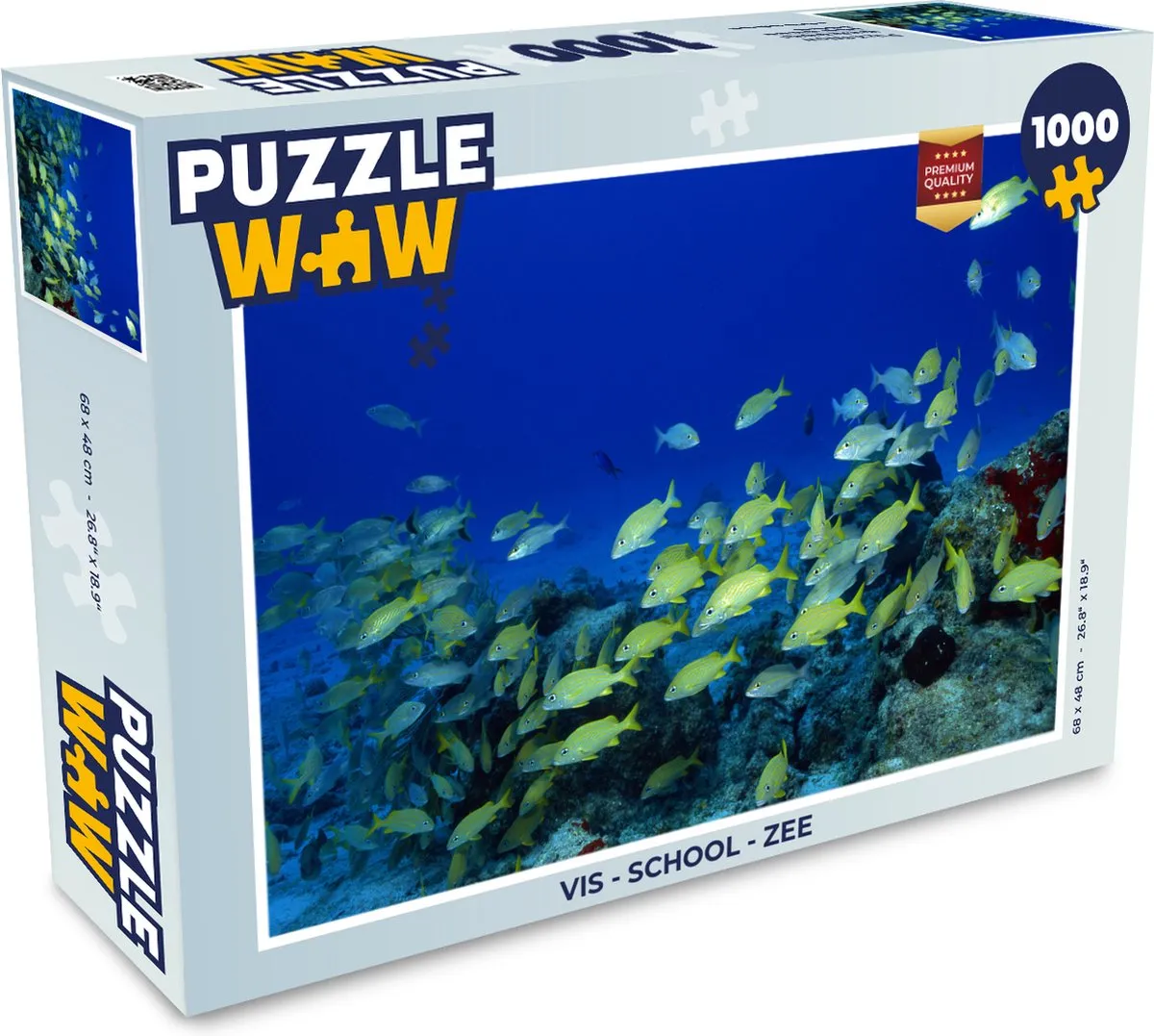 PuzzleWow Vis School Zee Legpuzzel 1000 Stuks - Multicolor