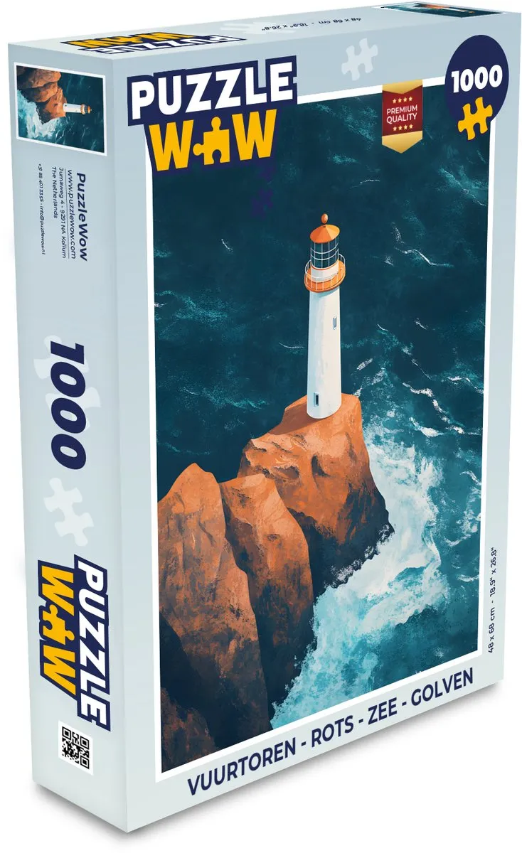 PuzzleWow Vuurtoren Legpuzzel 1000 Stuks