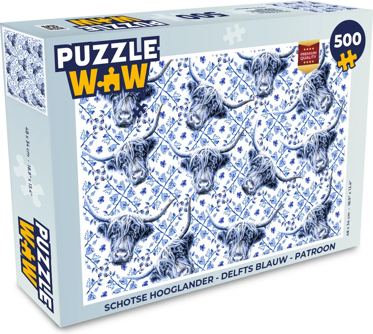 PuzzleWow Schotse Hooglander Legpuzzel 500 Stuks