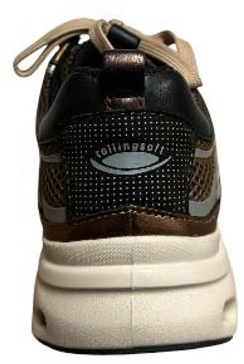 Gabor Rollingsoft Sneakers rood Metallic Suède - Maat 5,5