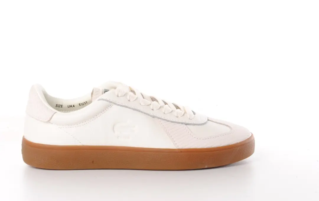 Lacoste dames sneaker Baseshot D II suède en leder beige