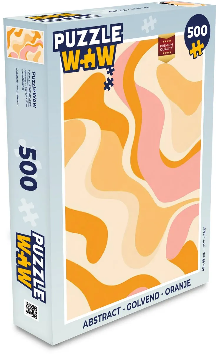 PuzzleWow Abstract Golvend Legpuzzel 500 Stuks - Oranje - MPN 8721181127585