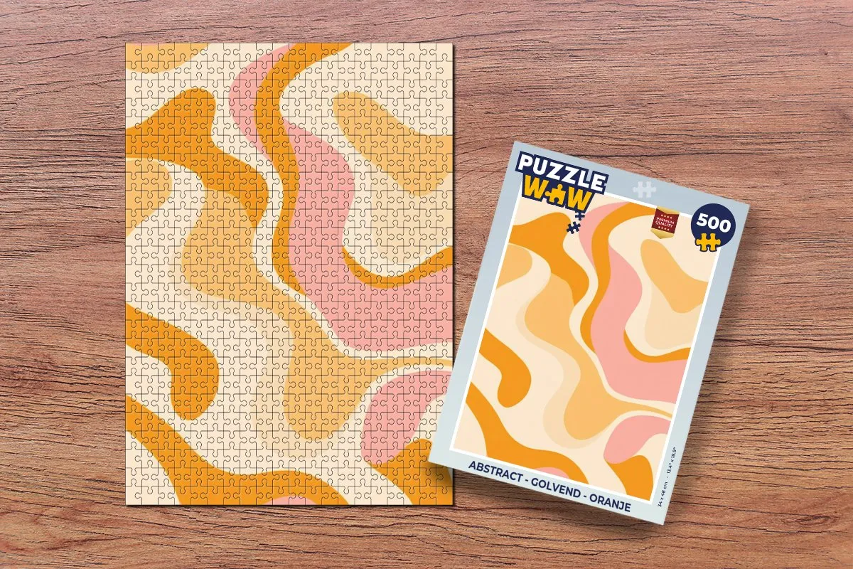 PuzzleWow Abstract Golvend Legpuzzel 500 Stuks - Oranje - MPN 8721181127585